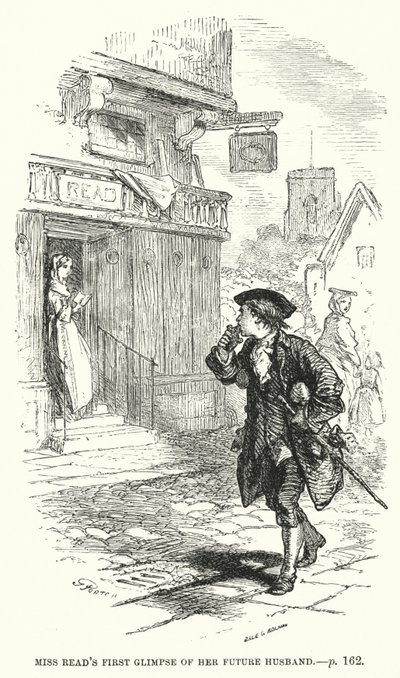 Episode uit het leven van de jonge Benjamin Franklin (gravure) door English School