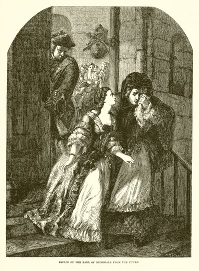 Ontsnapping van de graaf van Nithsdale uit de Tower door English School