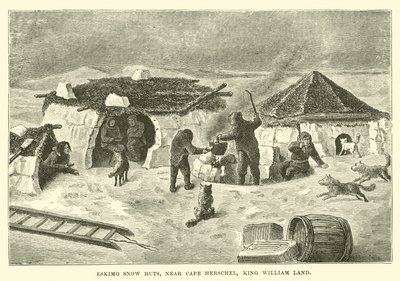 Eskimo sneeuwhutten, nabij Kaap Herschel, King William Land door English School