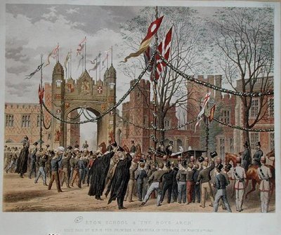 Eton School en de Boog van de Jongens. Bezoek Gebracht door H.K.H. Prinses Alexandra (1844-1925) van Denemarken, 9 maart 1863 door English School