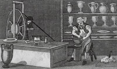 Etruria, de Potteries (gravure) door English School