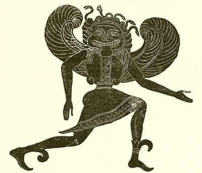 Etruskische Gorgon (Campana Museum) door English School