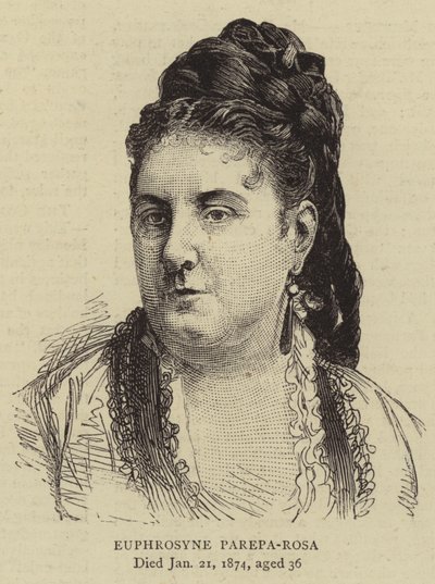 Euphrosyne Parepa-Rosa (gravure) door English School