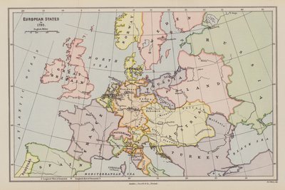 Europese Staten in 1792 door English School