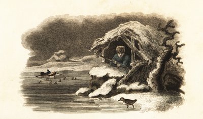 Europese waterspreeuw loopt het meer van Nantua, Frankrijk, in en blijft ondergedompeld op de bodem van het meer in een luchtbel door English School
