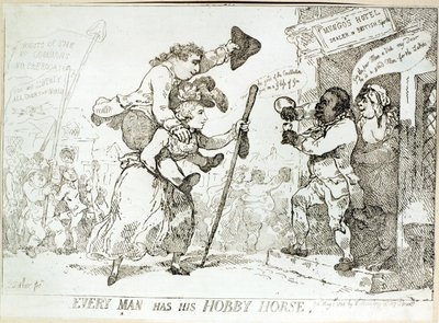 Iedere Man heeft zijn Hobby Paard, gepubliceerd 1784 door English School