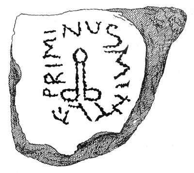 Ex-Voto aan Priapus van het Romeinse fort Burgodunum door English School