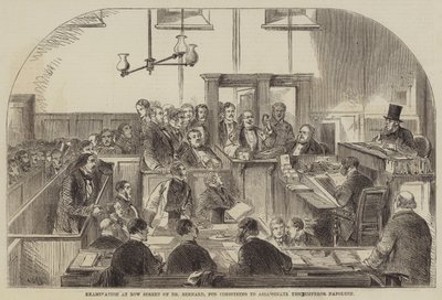 Onderzoek op Bow Street van Dr. Bernard, voor Samenzwering om Keizer Napoleon te vermoorden door English School