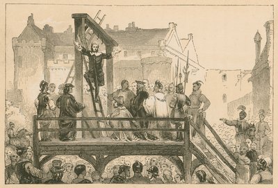 Executie van James Renwick in Edinburgh, 1688 door English School