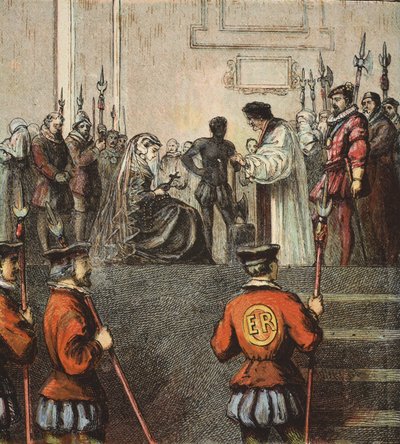 Executie van Mary, Queen of Scots, uitgegeven 1890 door English School