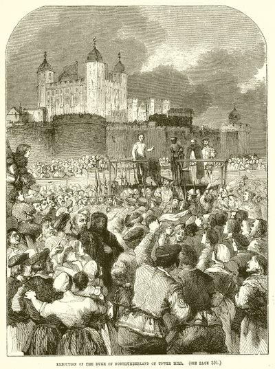 Executie van de hertog van Northumberland op Tower Hill door English School