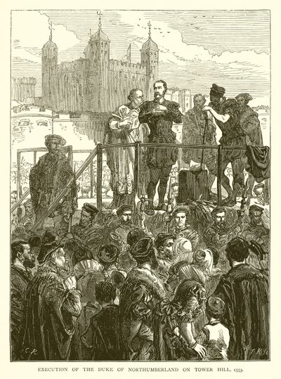 Executie van de hertog van Northumberland op Tower Hill, 1553 door English School