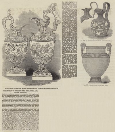 Tentoonstelling van oude en middeleeuwse kunst (gravure) door English School