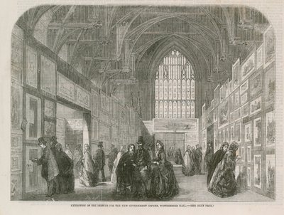 Tentoonstelling van de ontwerpen voor de nieuwe regeringskantoren door English School