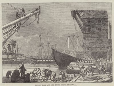 Export Dock en Oude Blokhuis, Blackwall door English School
