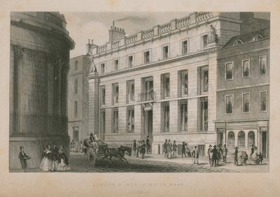 Exterieur van de London and Westminster Bank door English School