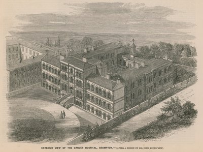 Buitenaanzicht van het Kankerziekenhuis, Brompton door English School