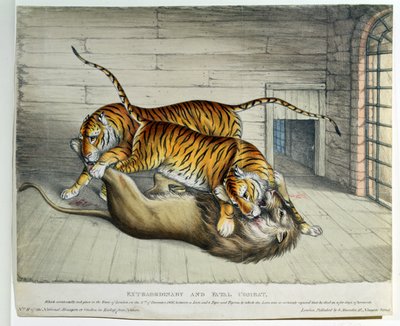 Buitengewoon en fataal gevecht, 1830 door English School