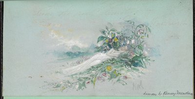 F.7: Een vrouw tussen bloemen, uit een 