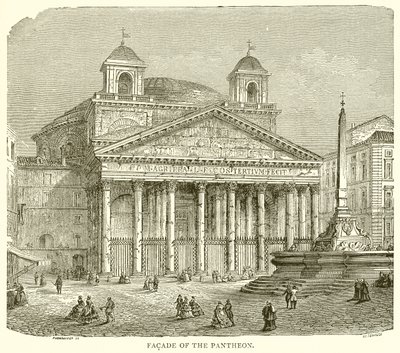 Gevel van het Pantheon door English School
