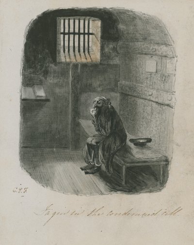 Fagin in de veroordeelde cel door English School