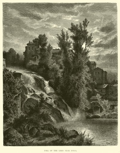 Waterval van de Liris nabij Isola door English School