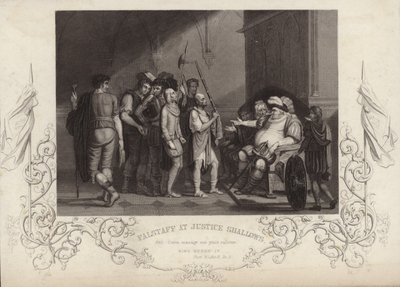 Falstaff bij Justice Shallow door English School