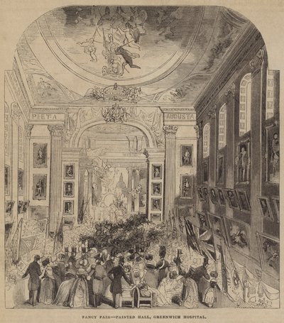 Fancy Fair, Painted Hall, Greenwich Hospital door English School