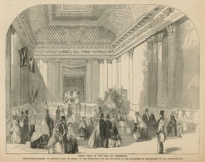 Fancy verkoop in de Hall of Commerce door English School
