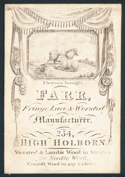 Farr, franje kant en wollen fabrikant door English School