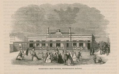 Farringdon Road station op de Metropolitan Railway door English School