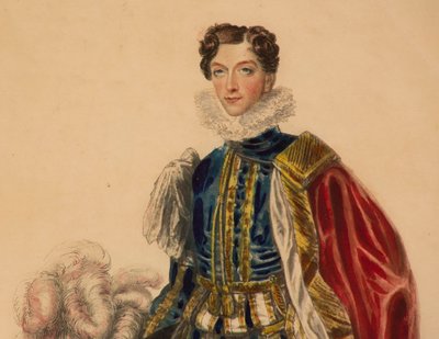 Modeplaat voor de kroning van koning George IV door English School