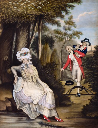 Fatale Nieuwsgierigheid, uitgegeven door Robert Sayer & J. Bennett, 1784 door English School