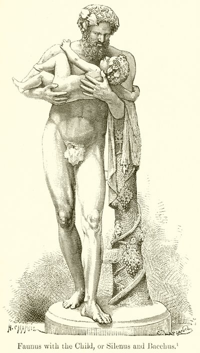 Faunus met het Kind, of Silenus en Bacchus door English School