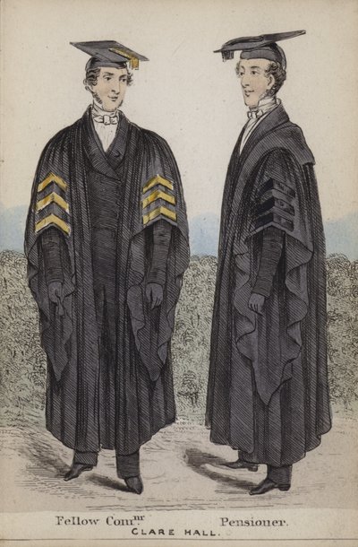 Fellow Commoner, Pensionaris, Clare Hall door English School