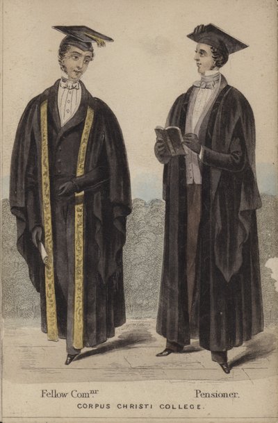 Fellow Commoner, Pensionaris, Corpus Christi College door English School