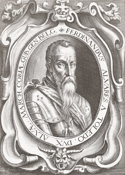 Fernando Álvarez de Toledo y Pimentel, 3e Hertog van Alba (gravure) door English School