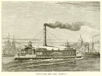 Veerboot, haven van New York door English School