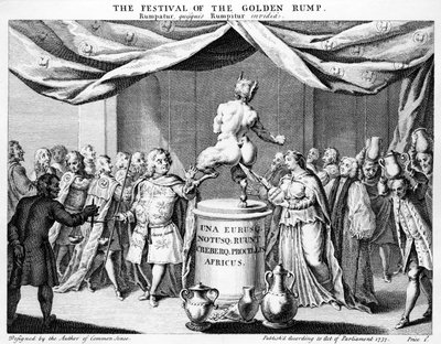 Festival van de Gouden Rump, 1737 door English School