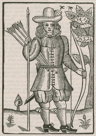 Finsbury boogschutters ticket voor het schieten van 1676 door English School