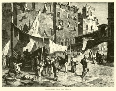 Vismarkt bij de Rialto door English School