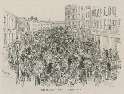 Vismarkt, Wentworth Street, Londen door English School