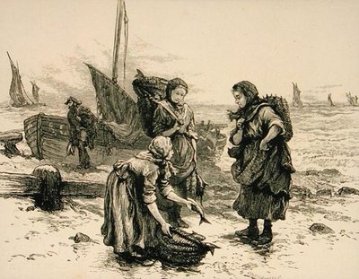Vissersvrouwen rond 1880, uit 