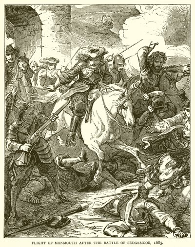 Vlucht van Monmouth na de Slag bij Sedgemoor, 1685 door English School