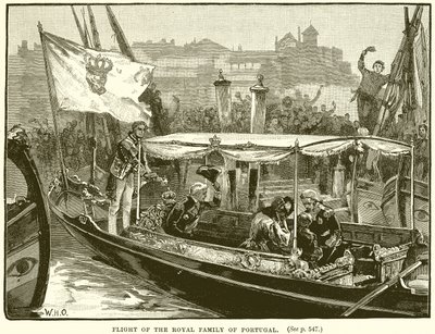 Vlucht van de Koninklijke Familie van Portugal door English School