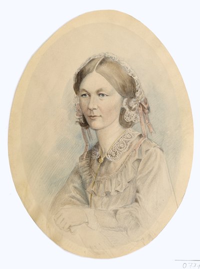 Florence Nightingale, naar een foto van Lenthall, 1956 door English School
