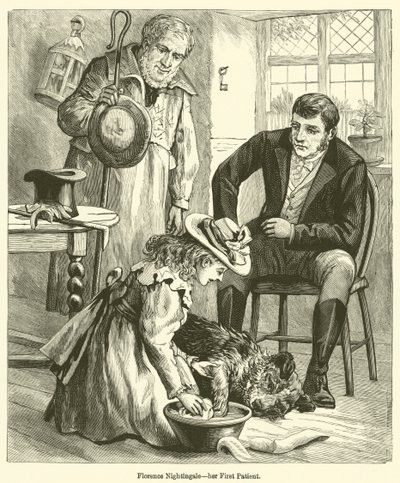 Florence Nightingale, haar Eerste Patiënt door English School