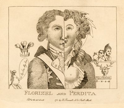 Florizel en Perdita, uitgegeven ca. 1783 door English School