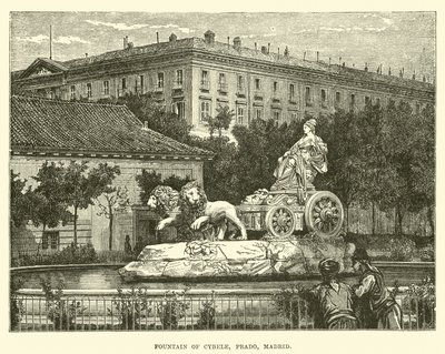 Fontein van Cybele, Prado, Madrid door English School