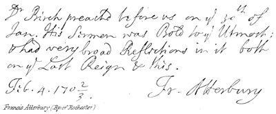 Francis Atterbury door English School